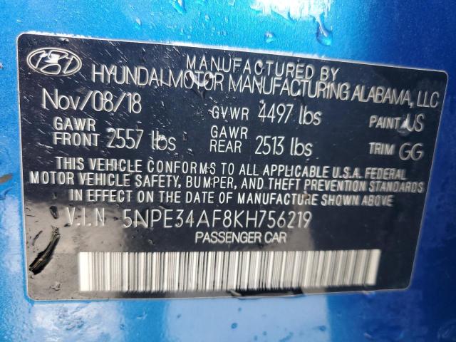 2019 HYUNDAI SONATA LIM 5NPE34AF8KH756219