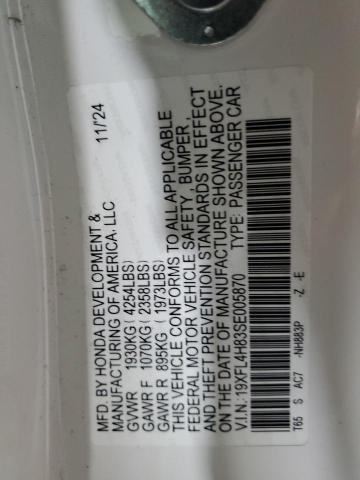 2025 HONDA CIVIC SPOR 19XFL4H83SE005870