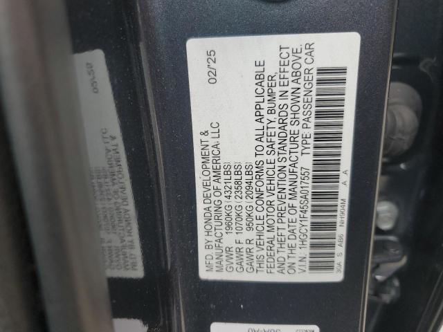 2025 HONDA ACCORD SE 1HGCY1F45SA017557