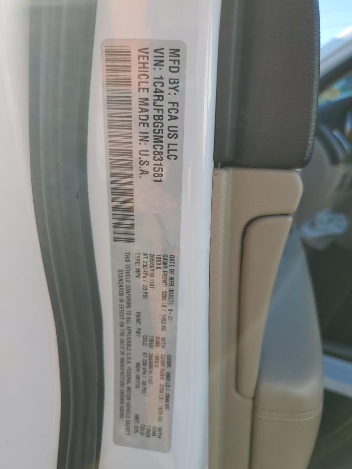 Lot #3317774075 2021 JEEP GRAND CHER