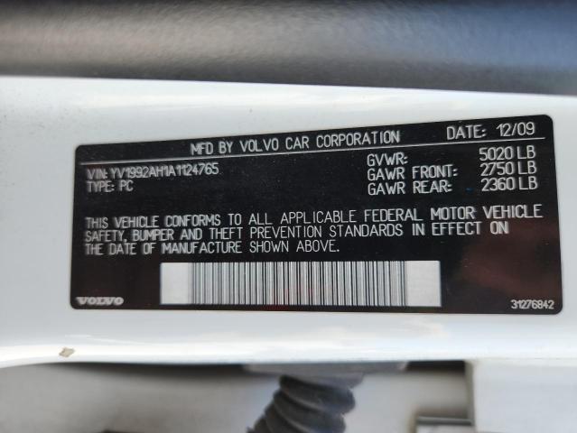 2010 VOLVO S80 T6 - YV1992AH1A1124765