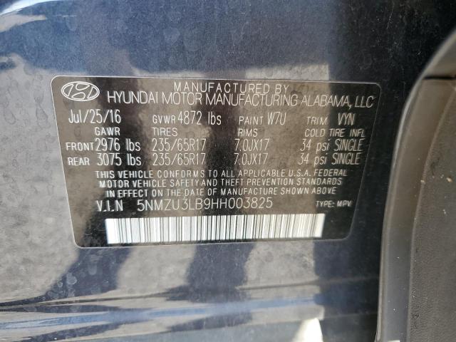 2017 HYUNDAI SANTA FE SPORT 5NMZU3LB9HH003825