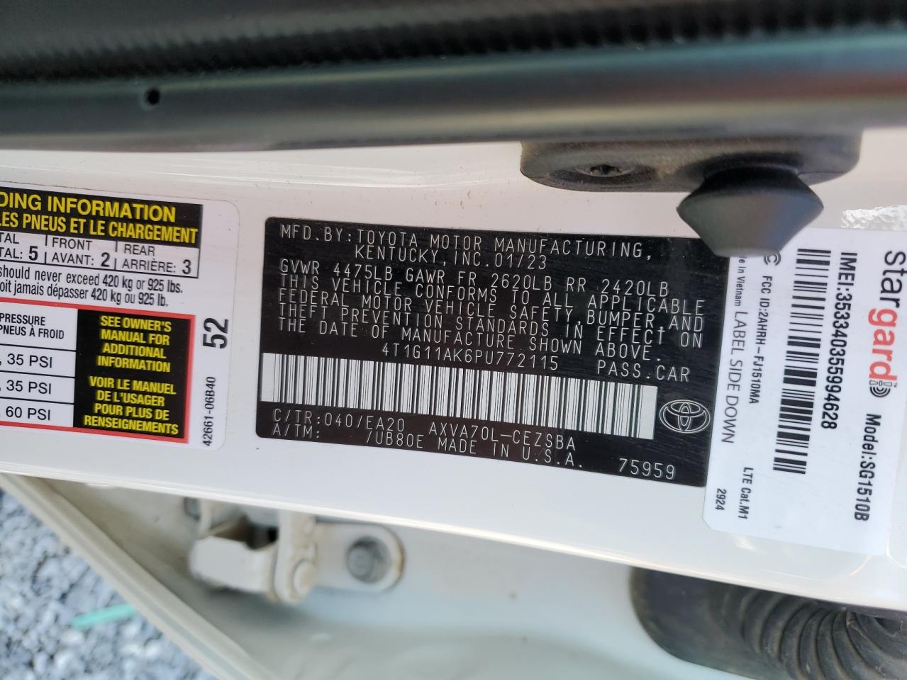 TOYOTA CAMRY SE NIGHT SHADE