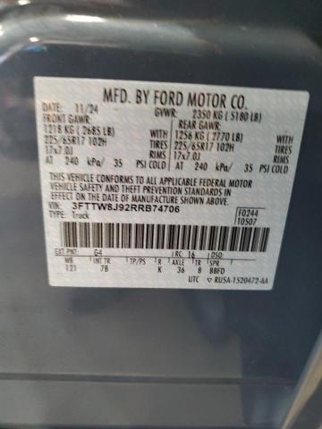2024 FORD MAVERICK X 3FTTW8J92RRB74706