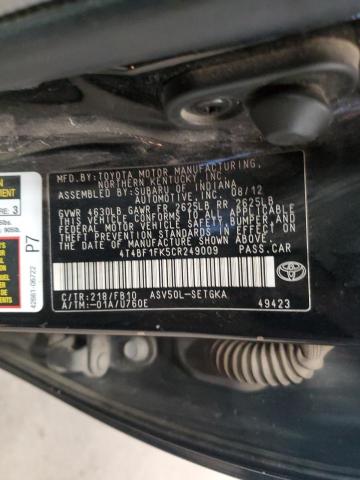 2012 TOYOTA CAMRY BASE #3286666361