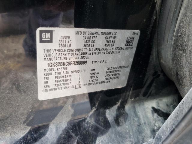 2015 GMC YUKON SLT 1GKS2BKC8FR268809