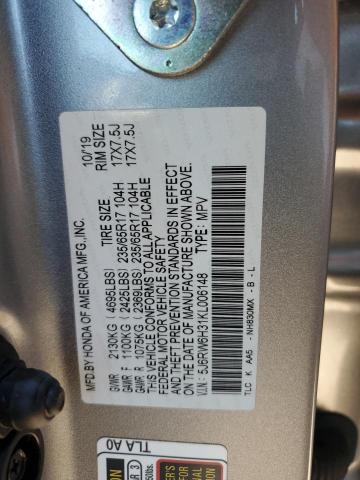 2019 HONDA CR-V LX 5J6RW6H31KL006148