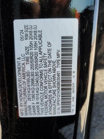 2025 HONDA PILOT SPOR 5FNYG1H34SB030481