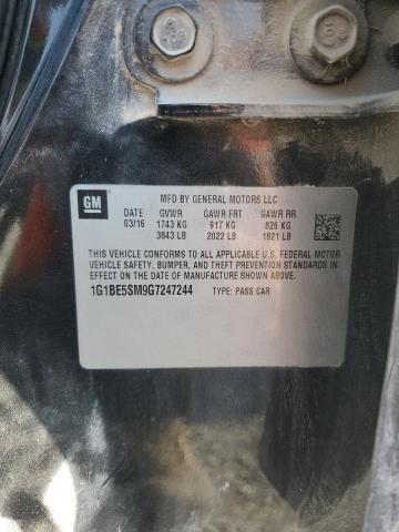 2016 CHEVROLET CRUZE LT 1G1BE5SM9G7247244