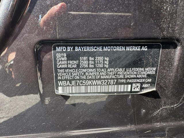 2019 BMW 540 XI WBAJE7C59KWW32787