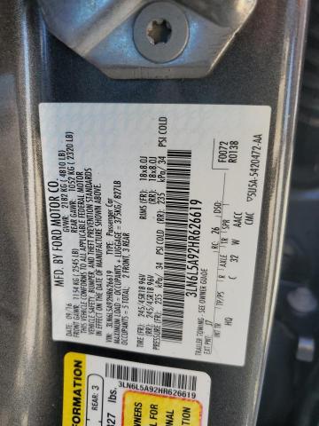 2017 LINCOLN MKZ PREMIE 3LN6L5A92HR626619