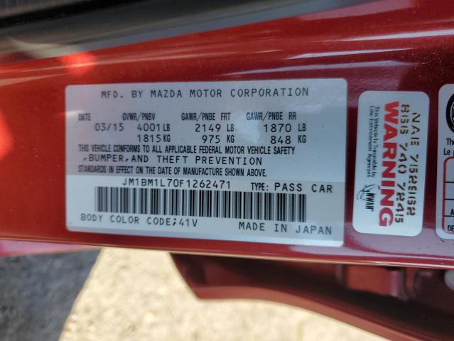 2015 MAZDA 3 TOURING - JM1BM1L70F1262471