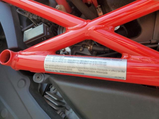 2013 DUCATI MONSTER 696 ZDM1RADN7DB065108