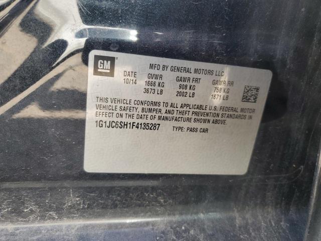 2015 CHEVROLET SONIC LT 1G1JC6SH1F4135287