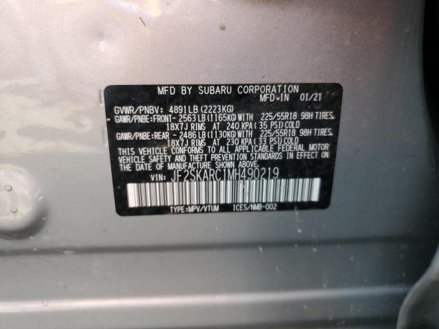 2021 SUBARU FORESTER S JF2SKARC1MH490219