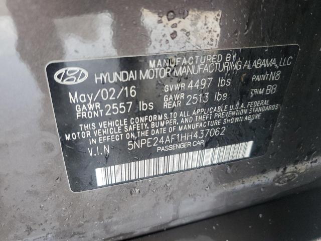 2017 HYUNDAI SONATA SE 5NPE24AF1HH437062
