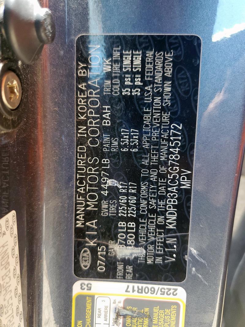 2016 KIA SPORTAGE L KNDPB3AC5G7845172