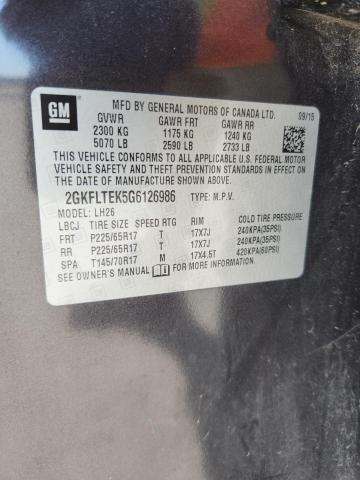 2016 GMC TERRAIN SL 2GKFLTEK5G6126986