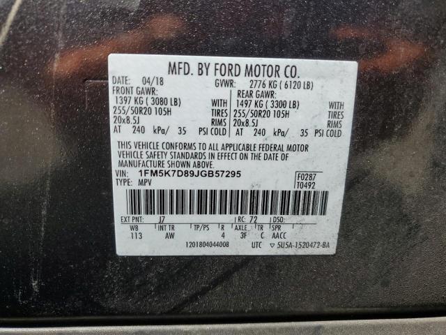 2018 FORD EXPLORER X 1FM5K7D89JGB57295