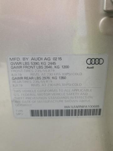 2015 AUDI Q5 PREMIUM PLUS WA1LFAFP4FA100685