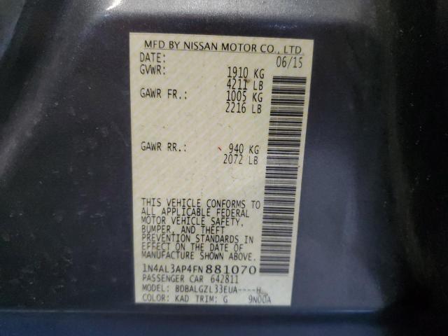 2015 NISSAN ALTIMA 2.5 #3235802797