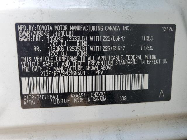 2021 TOYOTA RAV4 LE - 2T3F1RFV2MC168501