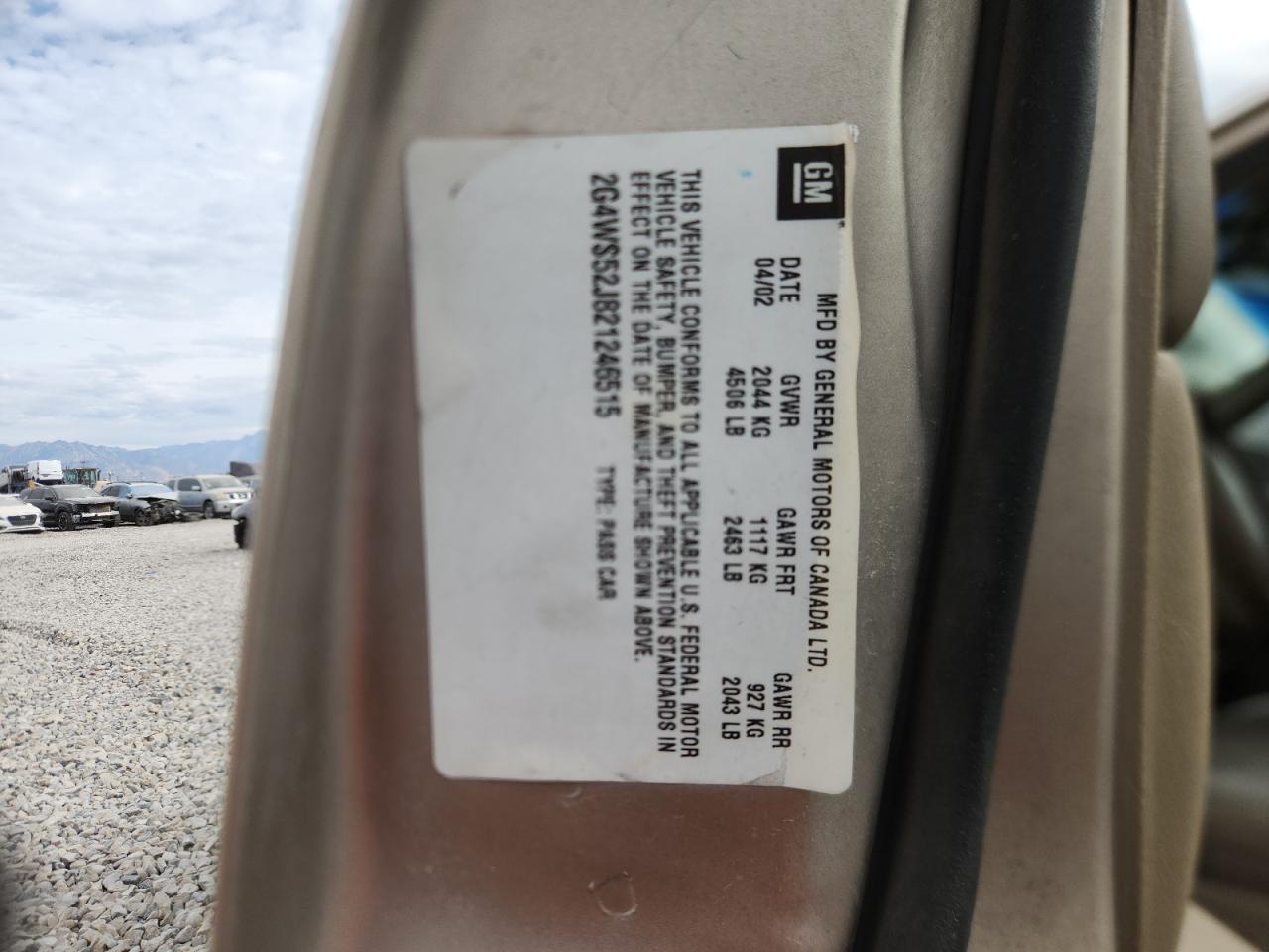 Lot #3281829460 2002 BUICK CENTURY CU