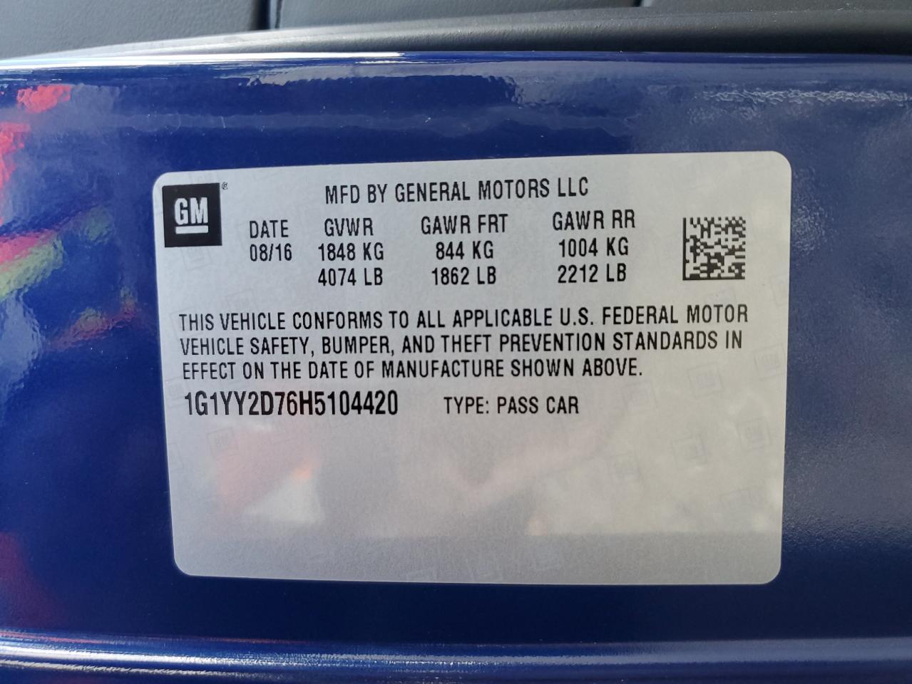 CHEVROLET CORVETTE GRAND SPORT 2LT