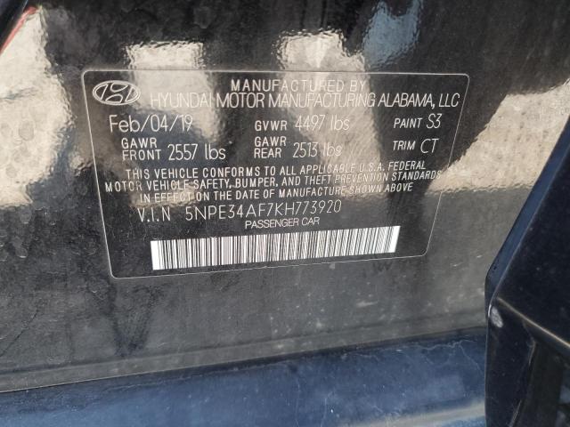 2019 HYUNDAI SONATA LIM 5NPE34AF7KH773920