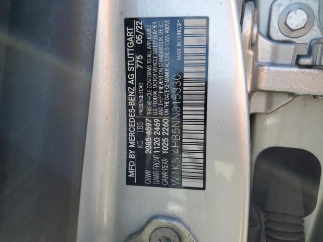 2022 MERCEDES-BENZ CLA 250 4M W1K5J4HB5NN315330