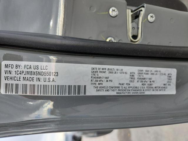 2022 JEEP CHEROKEE TRAILHAWK 1C4PJMBX6ND550123