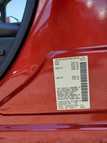 2019 NISSAN LEAF S PLU 1N4BZ1CPXKC319877