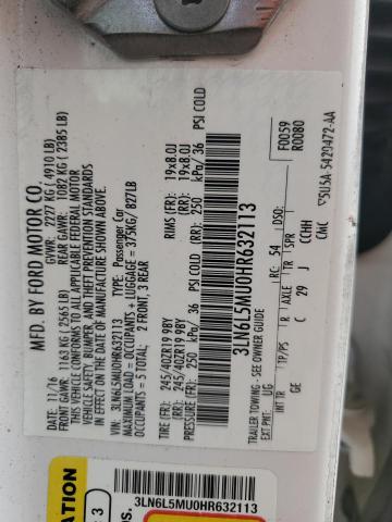 2017 LINCOLN MKZ HYBRID RESERVE 3LN6L5MU0HR632113