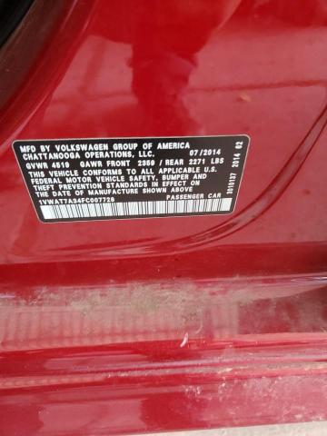 2015 VOLKSWAGEN PASSAT S 1VWAT7A34FC007728