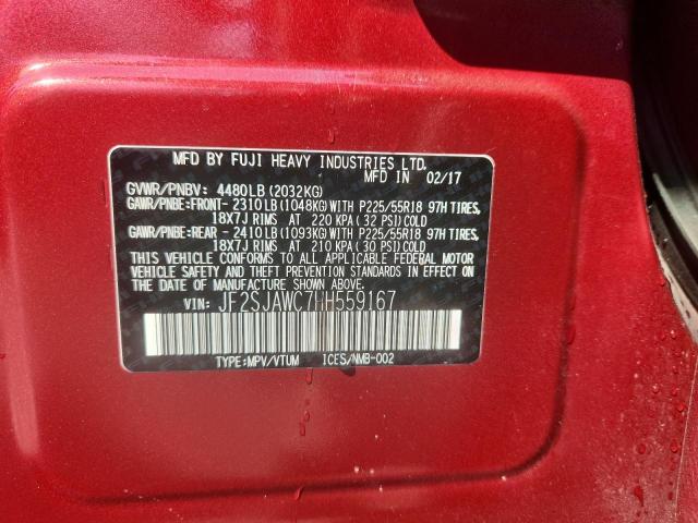 2017 SUBARU FORESTER 2 - JF2SJAWC7HH559167