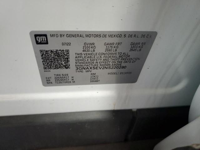 2022 CHEVROLET EQUINOX LS 3GNAXSEV2NS220280