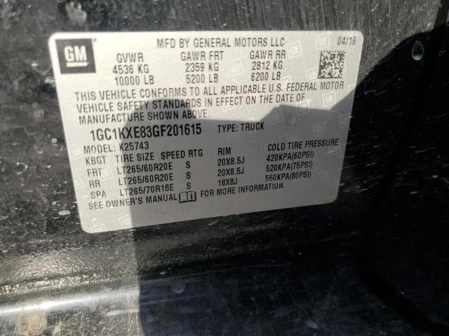 2016 CHEVROLET SILVERADO #3315721348