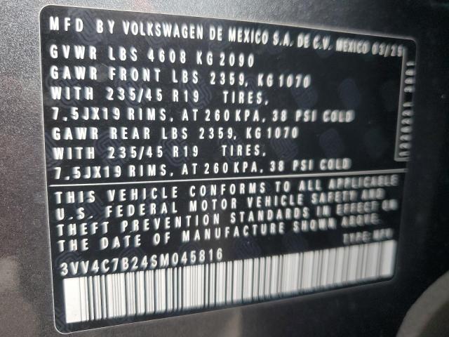2025 VOLKSWAGEN TAOS SEL 3VV4C7B24SM045816