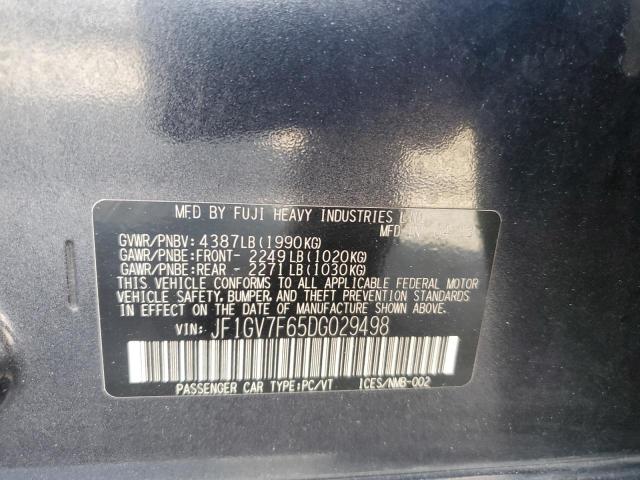 2013 SUBARU IMPREZA WR - JF1GV7F65DG029498