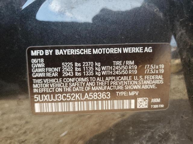 2019 BMW X4 XDRIVE3 5UXUJ3C52KLA58363