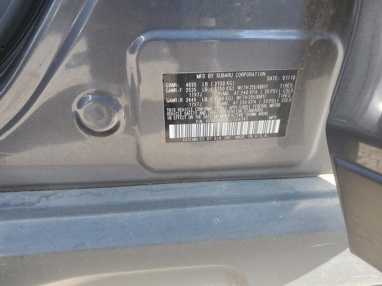 SUBARU OUTBACK 2.5I PREMIUM