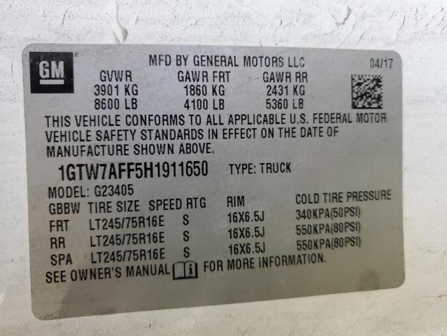 2017 GMC SAVANA G25 #3229716305