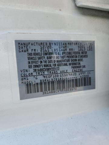 2021 NISSAN SENTRA SV 3N1AB8CV9MY223172