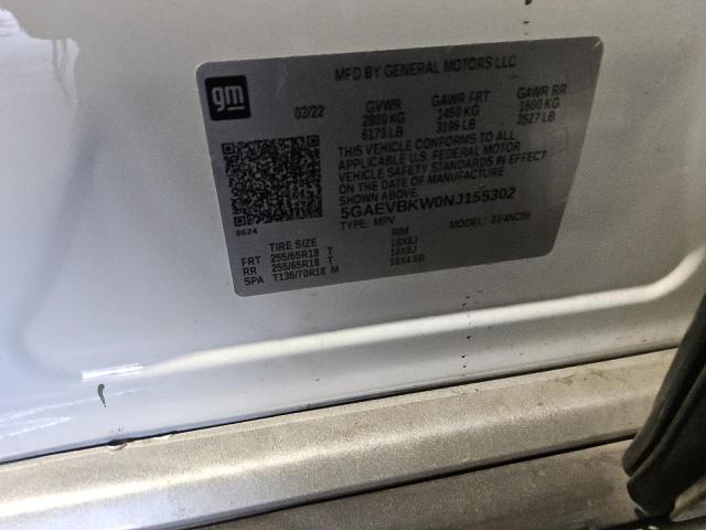 2022 BUICK ENCLAVE PR 5GAEVBKW0NJ155302