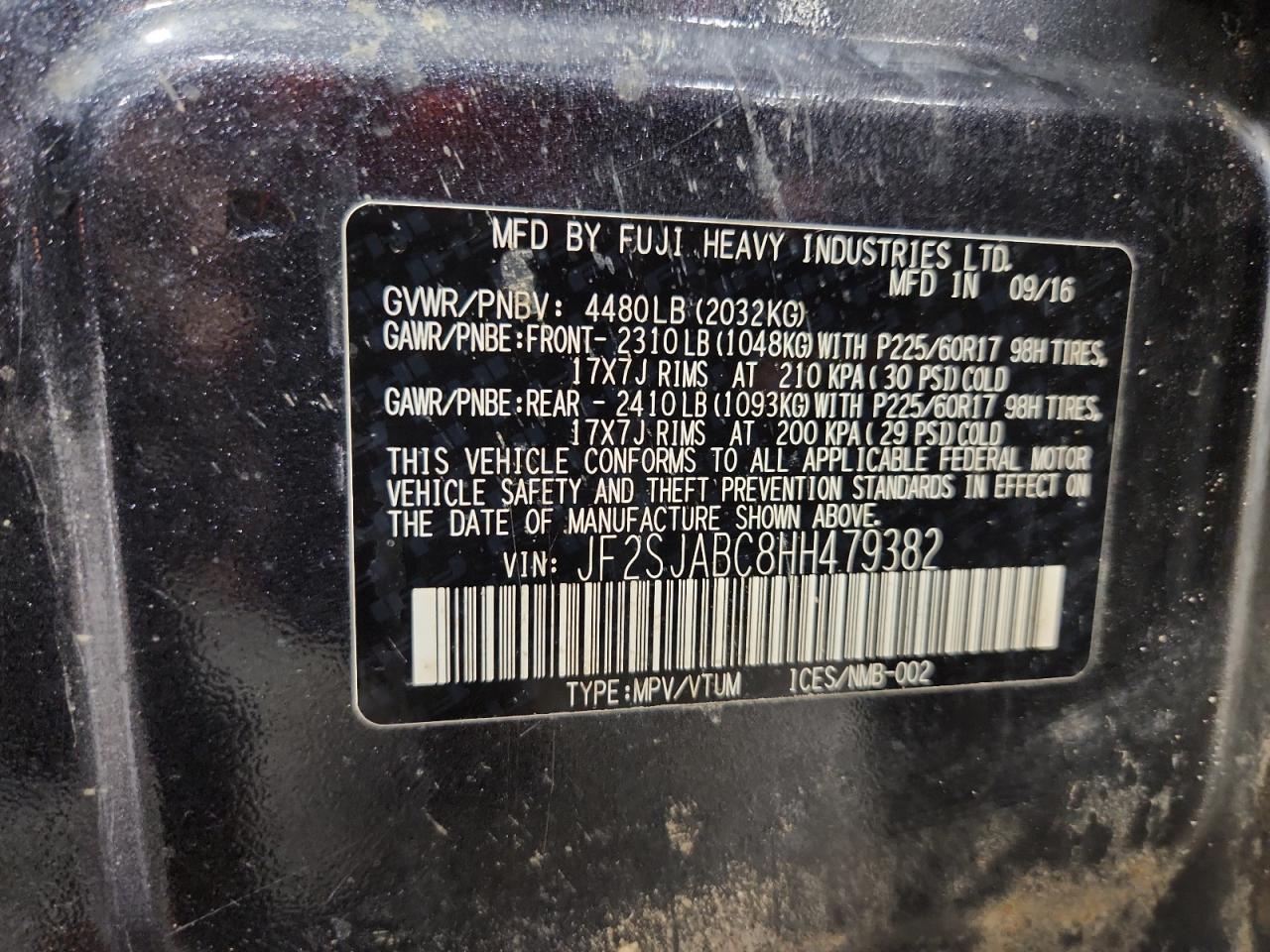 SUBARU FORESTER 2.5I