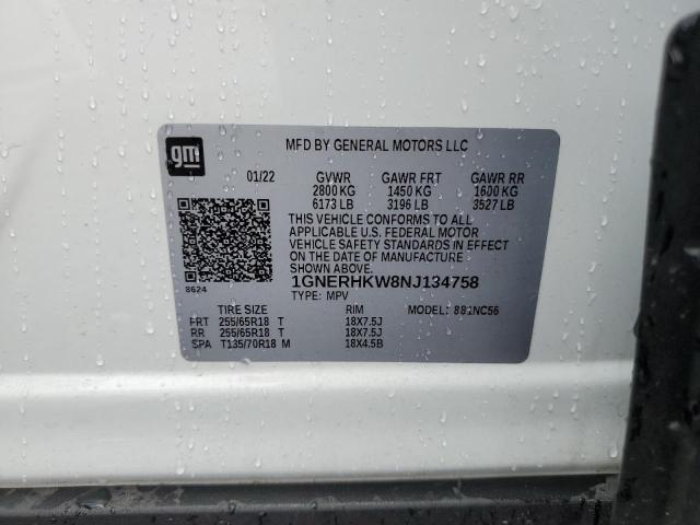 2022 CHEVROLET TRAVERSE LT - 1GNERHKW8NJ134758