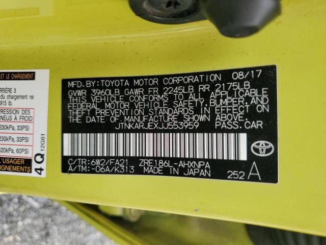 2018 TOYOTA COROLLA IM - JTNKARJEXJJ553959