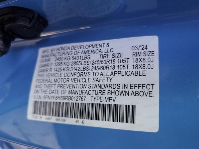2024 HONDA PASSPORT T 5FNYF8H69RB012767
