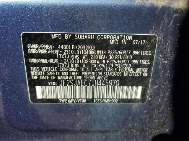 2018 SUBARU FORESTER 2.5I PREMIUM JF2SJAEC7JH445970
