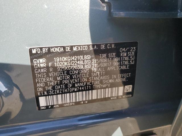2023 HONDA HR-V EXL 3CZRZ1H70PM744171